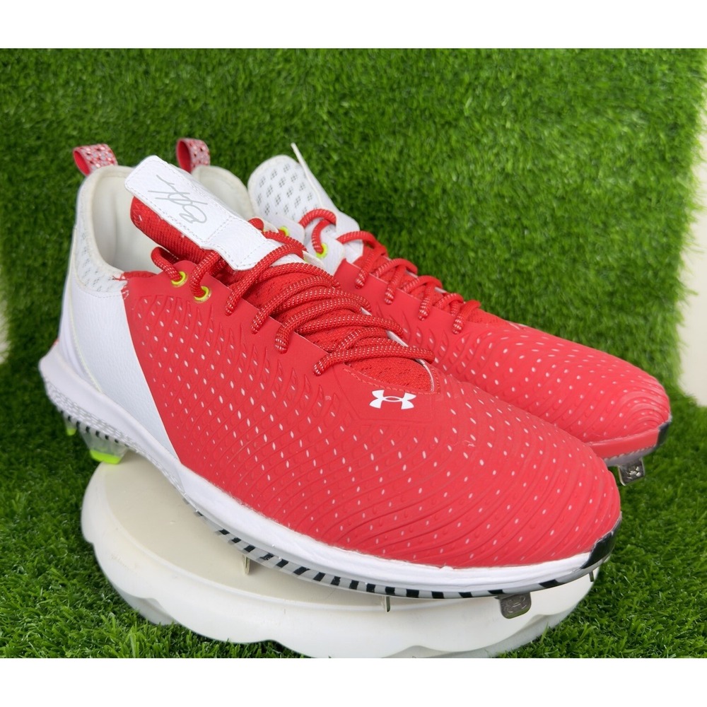 Under Armour Bryce Harper 5 Low ST Baseball Cleats Red White Size 16 3023001-600
